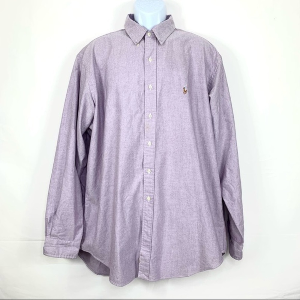 Ralph Lauren Men’s Shirt Purple Buttons 17 1/2